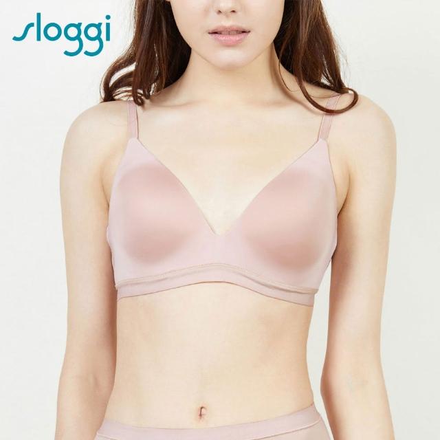 【sloggi】WOW Comfort系列無鋼圈低V聚攏款內衣 S-EL 杏裸色(11-1780 KW)