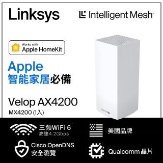 【Linksys】Velop AX4200 三頻 Mesh WIFI6 路由器/分享器(MX4200-AH)