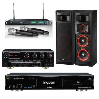 【音圓】點歌機4TB+擴大機+無線麥克風+迴授抑制器+喇叭(S-2001 N2-550+AK-7+ACT-869PRO+XLS-28)