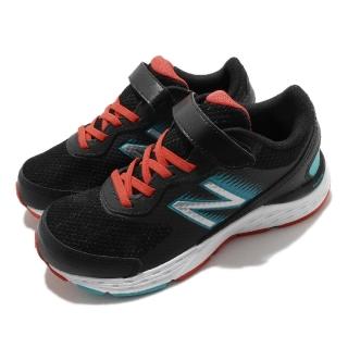 【NEW BALANCE】慢跑鞋 680 Wide 寬楦 運動 童鞋 紐巴倫 舒適 避震 魔鬼氈 中童 穿搭 黑 紅(YA680BG6W)