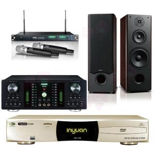 【音圓】點歌機4TB+擴大機+無線麥克風+迴授抑制器+喇叭(N2-150+DB-7AN+ACT-869PRO+OK-801II)