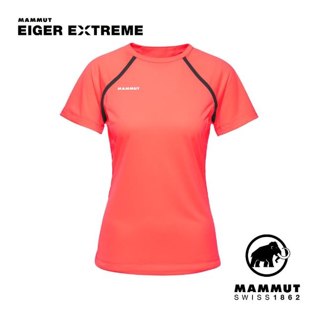 【Mammut 長毛象】Moench Light T-Shirt Women 輕量極限艾格透氣短袖排汗衣 女款 小檗紅 #1017-02970