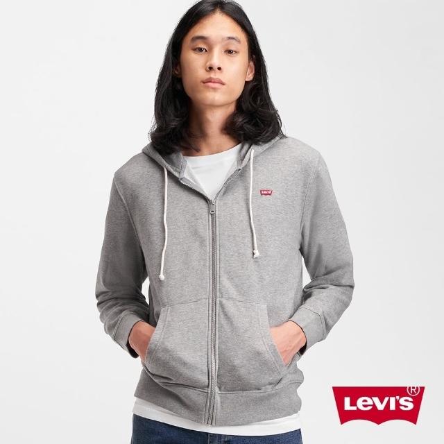 【LEVIS】男款 連帽外套 / 精工刺繡Logo布章 / 麻花灰-熱銷單品