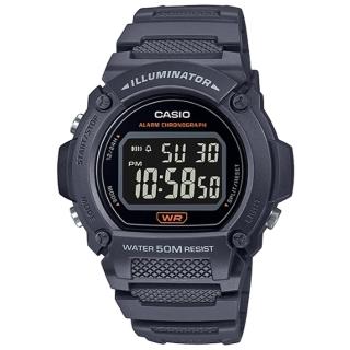【CASIO 卡西歐】卡西歐野戰電子錶-灰黑(W-219H-8B)