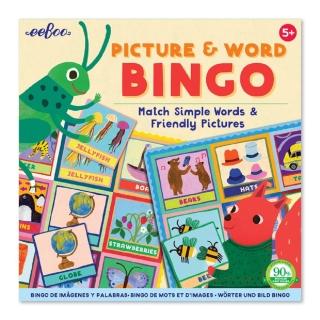 【美國 eeBoo 桌遊】賓果遊戲 Picture & Word Bingo(遊戲桌遊  基礎圖文賓果遊戲)