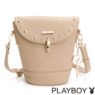 【PLAYBOY】水桶包 輕搖滾系列(棕色)