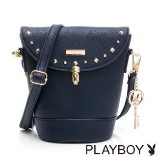 【PLAYBOY】水桶包 輕搖滾系列(藍色)