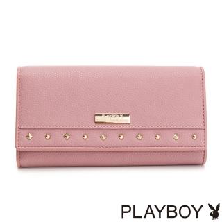 【PLAYBOY】翻蓋長夾 輕搖滾系列(粉紅色)