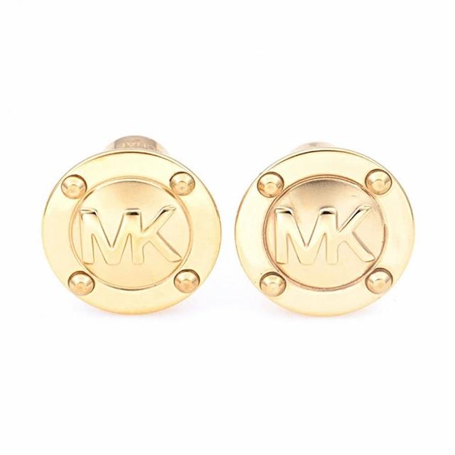 Michael Kors【Michael Kors】專櫃系列氣質金mk圓形耳環(MKJ1666710)