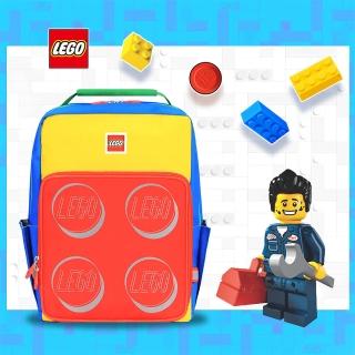 【LEGO 樂高】丹麥樂高經典書包 紅黃藍撞色(20135-1948)