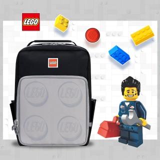 【LEGO 樂高】丹麥樂高經典書包 黑灰色(20135-1952)