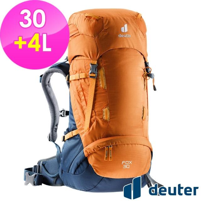 【deuter】FOX 30+4L拔熱式背包(3611121芒果黃/暗藍/登山健行包/休閒旅遊包/青少年適用)