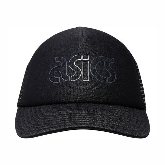 asics 亞瑟士【asics 亞瑟士】Asics Cap 老帽 棒球帽 鴨舌帽 運動 休閒 透氣 網眼 黑(3193A138-001)