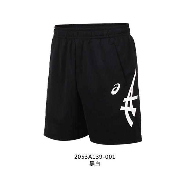 【asics 亞瑟士】男短褲-亞瑟士 慢跑 運動 台灣製 針織 三分褲 黑白(2053A139-001)