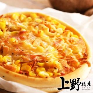 【上野物產】五吋牽絲夏威夷圓披薩 x15片(120g±10%/片 Pizza 比薩 披薩 烤箱微波爐即可)