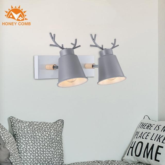 Honey Comb【Honey Comb】北歐風複刻版原木麋鹿壁燈(MK816-B2)