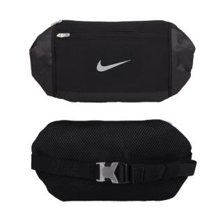 【NIKE 耐吉】大型腰包-臀包 斜背包 慢跑 單車 自行車 反光 黑銀(N1001640015OS)