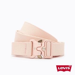 【LEVIS】女款 皮帶 / 潮流釦環設計 / 回收再造纖維 / 玫瑰粉 熱賣單品