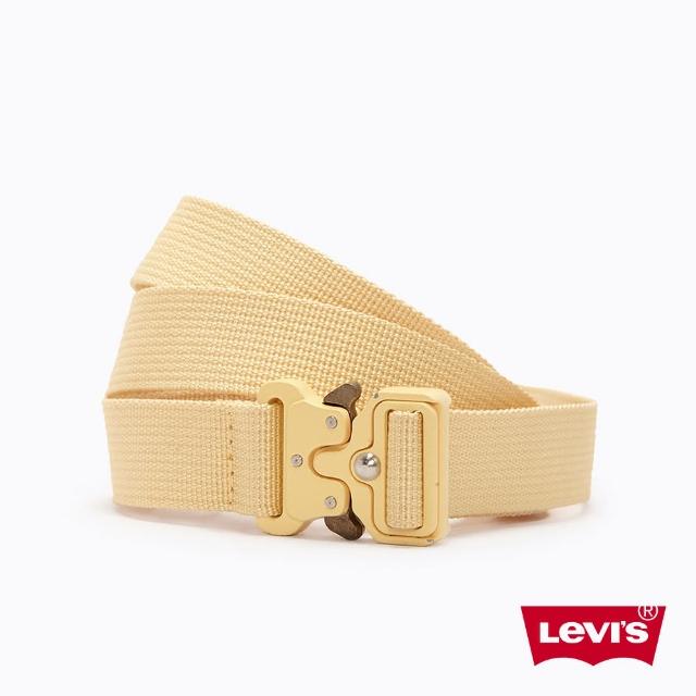 LEVIS【LEVIS】女款 皮帶 / 潮流釦環設計 / 回收再造纖維 / 奶油黃-人氣新品