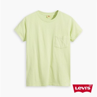 【LEVIS】女款 口袋短袖T恤 / 萊姆綠 熱賣單品
