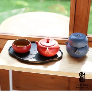 【LohasPottery 陸寶】牛來運轉茶禮(一壺一杯一茶托 兩色可選 牛年禮)