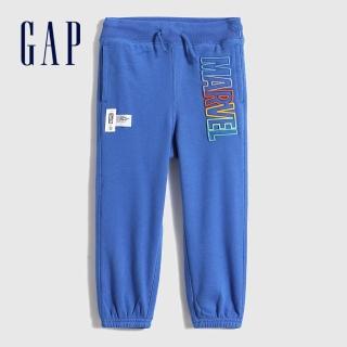 【GAP】男幼童 Gap x Marvel 漫威系列運動長褲(727485-藍色)
