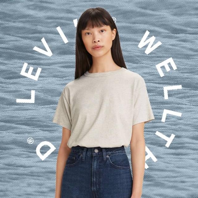 【LEVIS】Wellthread環境友善系列 女款 短袖T恤 / 有機棉 / 天然染色工藝-人氣新品