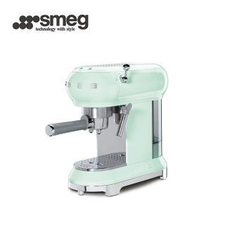 【SMEG】義大利半自動義式咖啡機-粉綠色(ECF01PGUS)