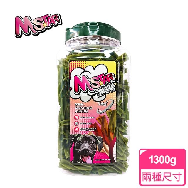 【momo獨家販售★M Star】四星潔牙骨桶裝1300gx2桶組(狗零食/狗潔牙)