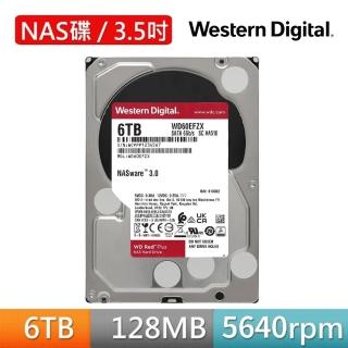 【WD 威騰】紅標 Plus 6TB NAS專用 3.5吋 SATA硬碟(WD60EFZX)