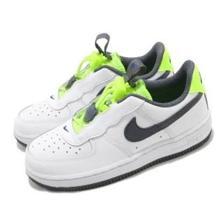【NIKE 耐吉】休閒鞋 Force 1 Toggle 運動 童鞋 基本款 舒適 球鞋 皮革 穿搭 中童 白 灰(CU5287-101)