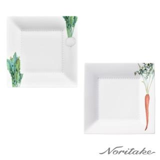 【NORITAKE】京香旬彩正方盤23cm(2入)