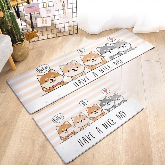 【半島良品】買長送短-防油防水減壓皮革廚房地墊120x45+75x45cm(多款選 台灣印刷 輕回彈 減壓好清潔)