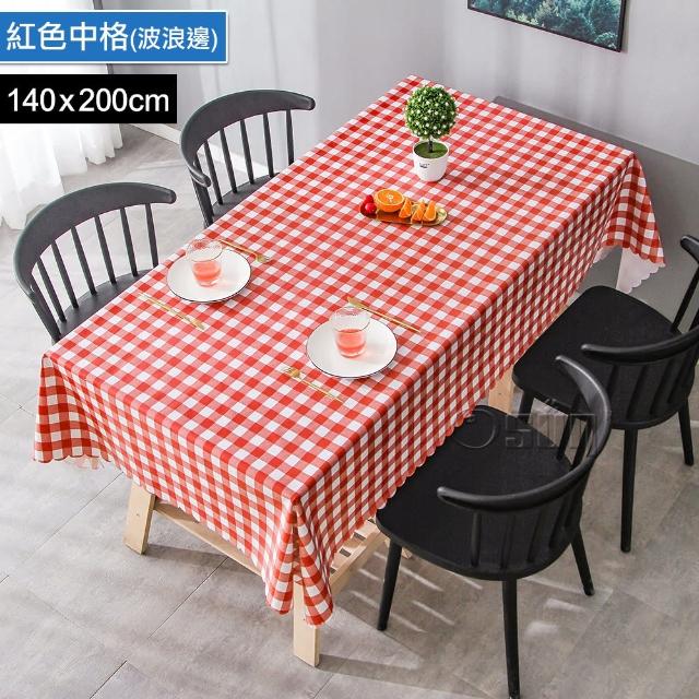 【Osun】北歐風餐桌布桌巾茶几桌墊PVC防水防燙防油可水洗擦拭140x200cm(特惠價直切/波浪款 CE383)