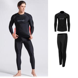 【泳衣果】泳衣泳裝角星男二件式浮潛長袖長褲(M-2L)