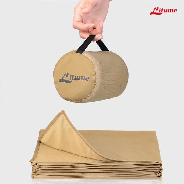 【Litume】E650 天鵝絨旅行毛毯出國旅行衛生保暖飛機毯(吸濕排汗雙面居家旅行毛毯/冬被)