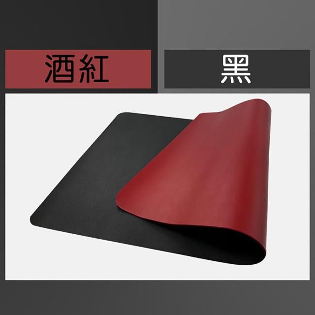 【fioJa 費歐家】1入 60X40CM 簡約素面雙色滑鼠墊 桌墊 餐墊(餐墊 桌墊 滑鼠墊 辦公桌墊)