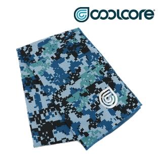 【COOLCORE】CHILL SPORT 涼感運動巾 數位迷彩藍 BLUE DIGI CAMO(涼感運動毛巾、降溫、運動、運動巾)