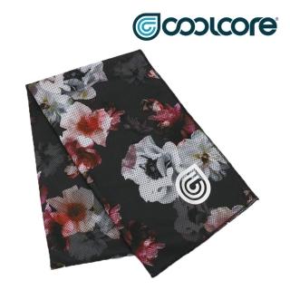 【COOLCORE】CHILL SPORT 涼感運動巾 黑色花卉 FLORAL PRINT(涼感運動毛巾、降溫、運動、運動巾)