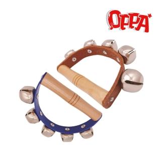 【OPPA 奧福樂器】皮革 塑膠 手搖鈴 二入組｜音樂律動 手握搖鈴 兒童教具(幼兒教育 小樂器)
