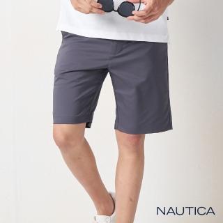 【NAUTICA】男裝 涼夏舒適休閒短褲(鐵灰)