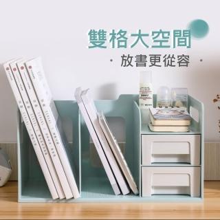 【AOTTO】馬卡龍多功能桌上收納書架(桌上收納架 書架 置物架 增高架)