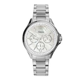 【FOSSIL】三眼水鑽鋼帶錶38mm(ES4778)