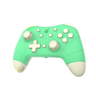 【Nintendo 任天堂】良值 Switch副廠 PRO 四代NFC版 語音喚醒無線連發可調節震動手把L469(公司貨-動森綠)