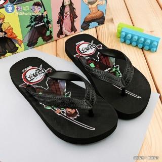 【童鞋城堡】炭治郎夾腳拖 人字拖鞋 20-25cm 鬼滅之刃(KG2001-黑)