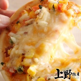 【上野物產】五吋牽絲燻雞圓披薩 x30片(120g±10%/片 Pizza 比薩 披薩 烤箱微波爐即可)