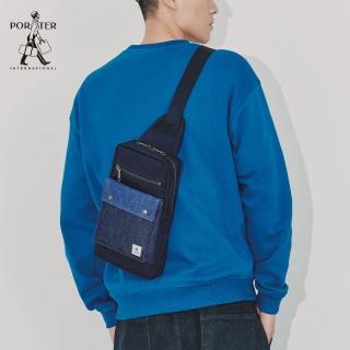 【PORTER INTERNATIONAL】PATCH WORK型格單肩包(深藍色)
