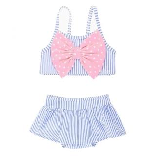 【Rufflebutts】小女童UPF 50+防曬無袖比基尼泳裝_粉紫搖擺(RBSG21-14)