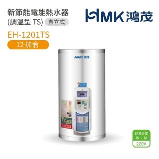 【HMK 鴻茂】不含安裝 12加侖 直立式 新節能電能熱水器 調溫型TS(EH-1201TS)