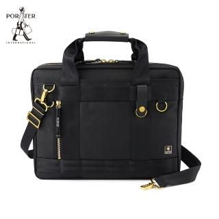 【PORTER INTERNATIONAL】NEW HEAT手提斜背兩用公事包(黑)
